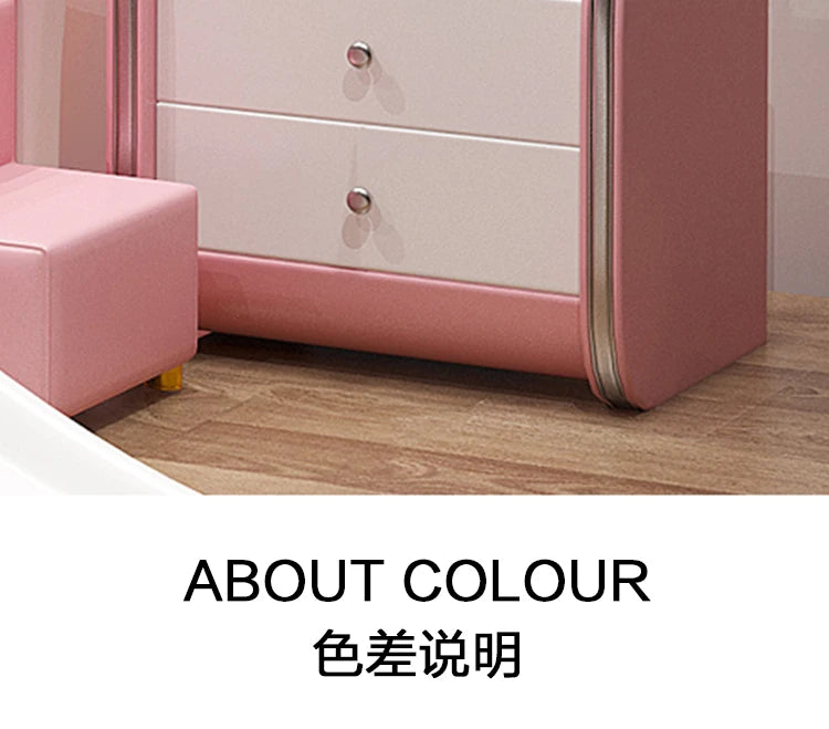 150X200cm Modern Childrens cartoon girl princ ess bed pink queen size bed frame full double bed complete bedroom furniture