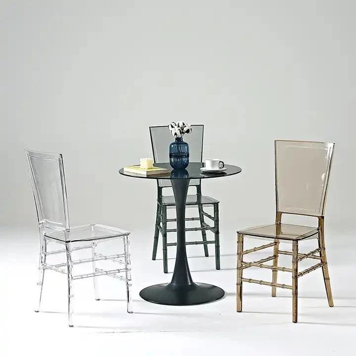 96pcs) Wholesale Crystal Transparent Hotel Party Events Clear Chiavari Chairs for wedding dinner table 281