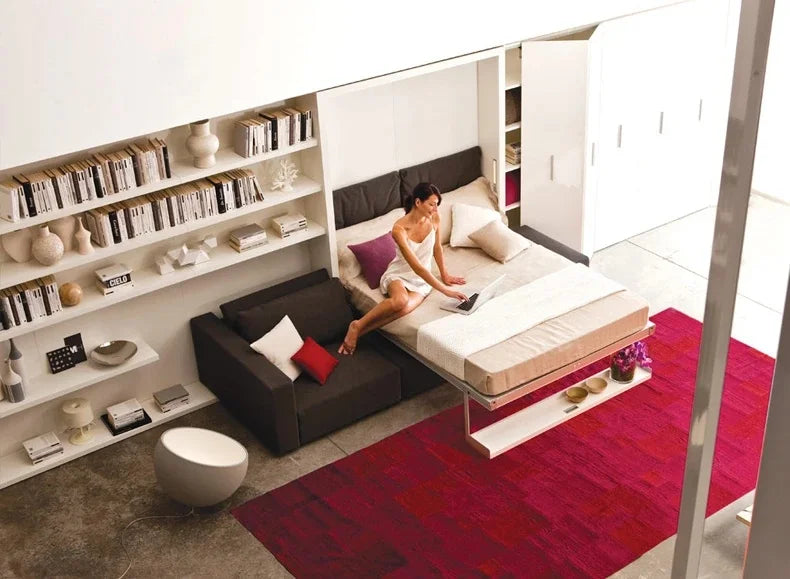 ElectricInvisible Bed Sofa Integrated Folding Wall Bed with Sofa Hidden Bed Invisible Hardware Accessories New Furniture Bedroom