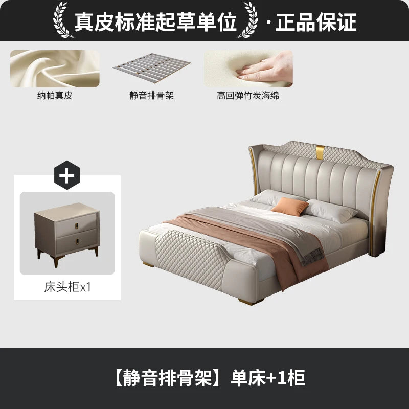 180X200cm home furniture Bed table luxury king size Base beds and frames double beds king size bed frames with head board