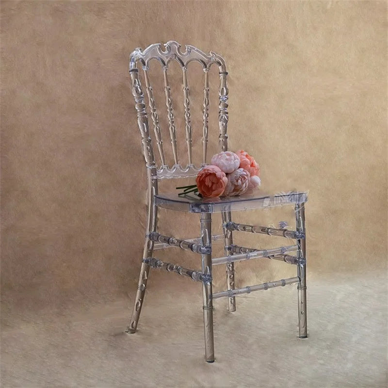 100 Pcs Transparent Crystal Chiavari Detachable Acrylic Resin Funiture Wedding Chair For Wedding Moment Or Hotel Party