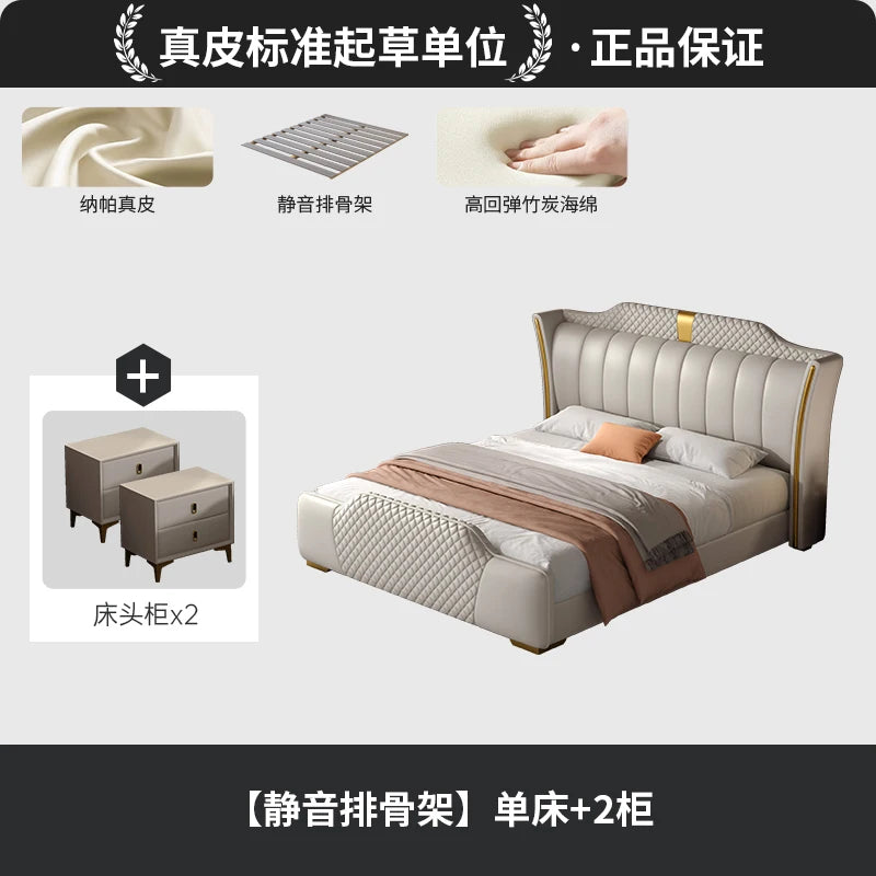 180X200cm home furniture Bed table luxury king size Base beds and frames double beds king size bed frames with head board