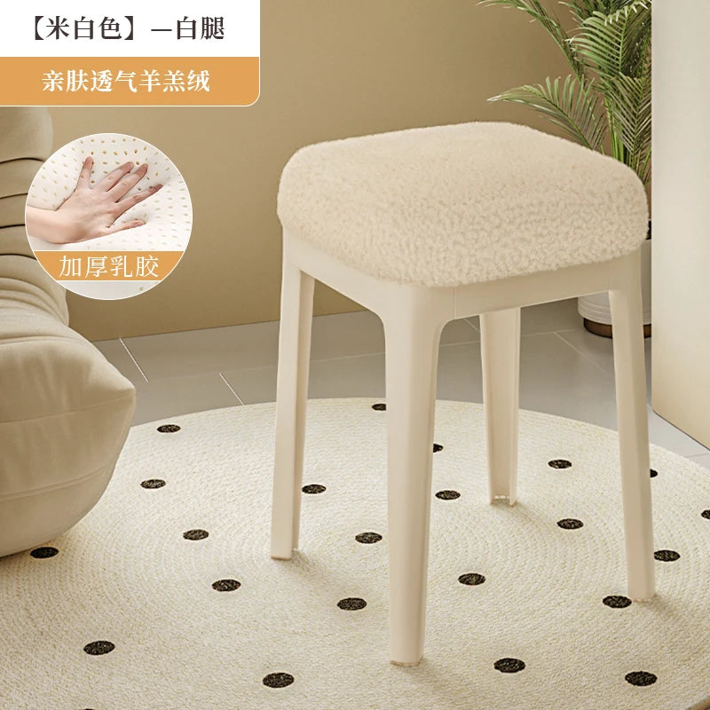 White Household Vanity Stools Small Items Luxury Living Room Ottoman Office Luxury Relaxing Sillones Modernos Home Furniture