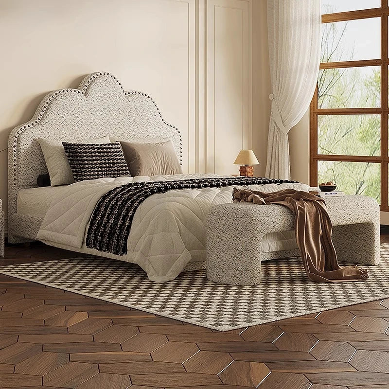 Fashionable European Bed Design High Quality Frame Classic Create Bed Headboard Full Body Wedding Muebles Bedroom Furniture