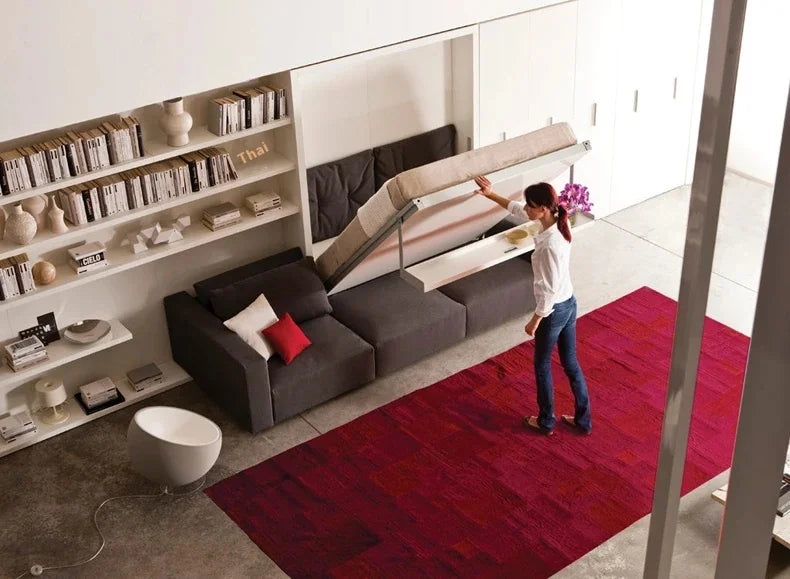 ElectricInvisible Bed Sofa Integrated Folding Wall Bed with Sofa Hidden Bed Invisible Hardware Accessories New Furniture Bedroom