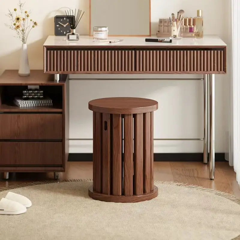 Foldable Wall-Mounted Vanity Desk - Makeup Table with Shelves, Space-Saving Organizer for Bedroom/Bathroom
