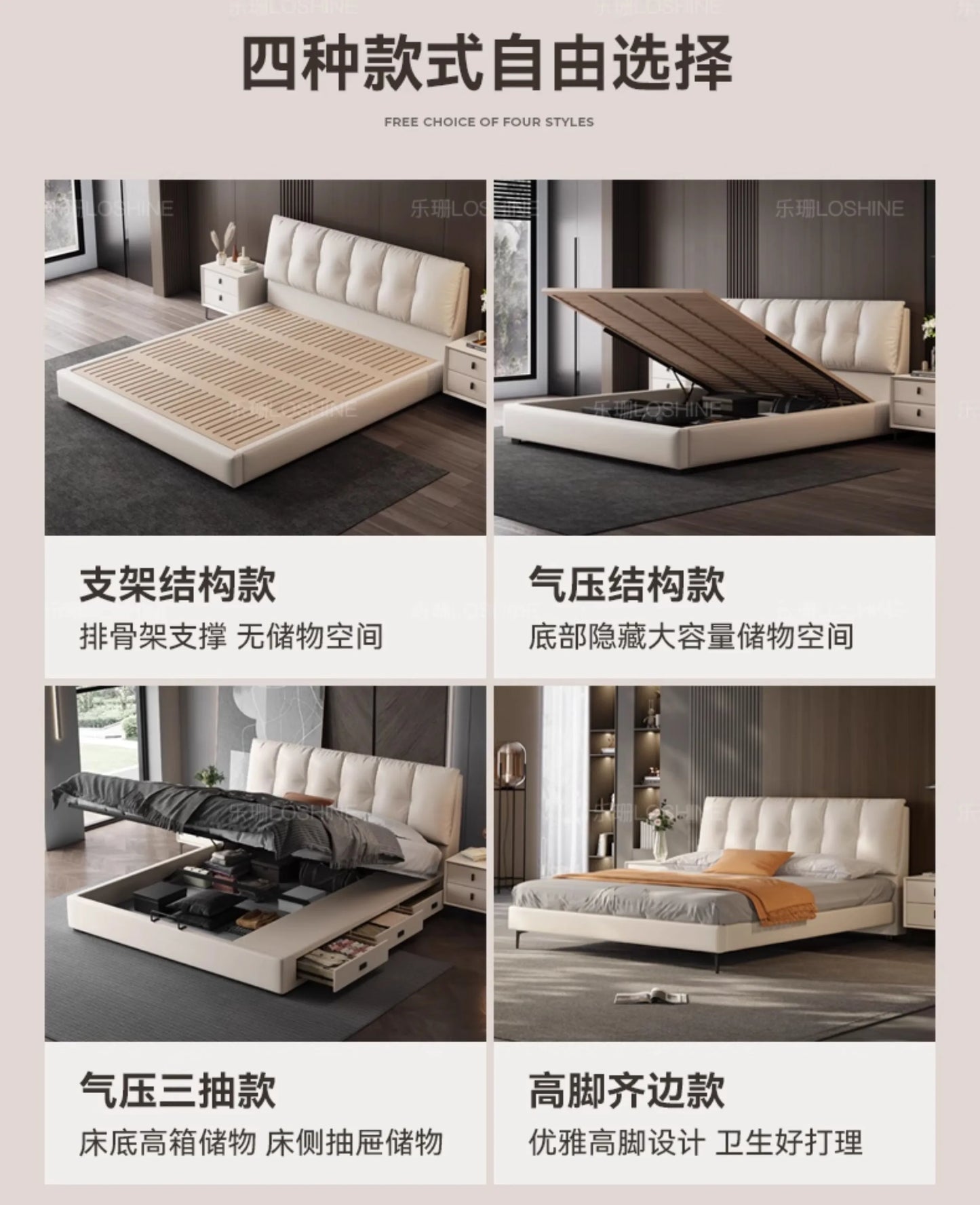 Fashionable Comfortable Beds Double European Minimalist Designer Simple Modern Bed Wedding Simple Wood Cama De Casal Furniture