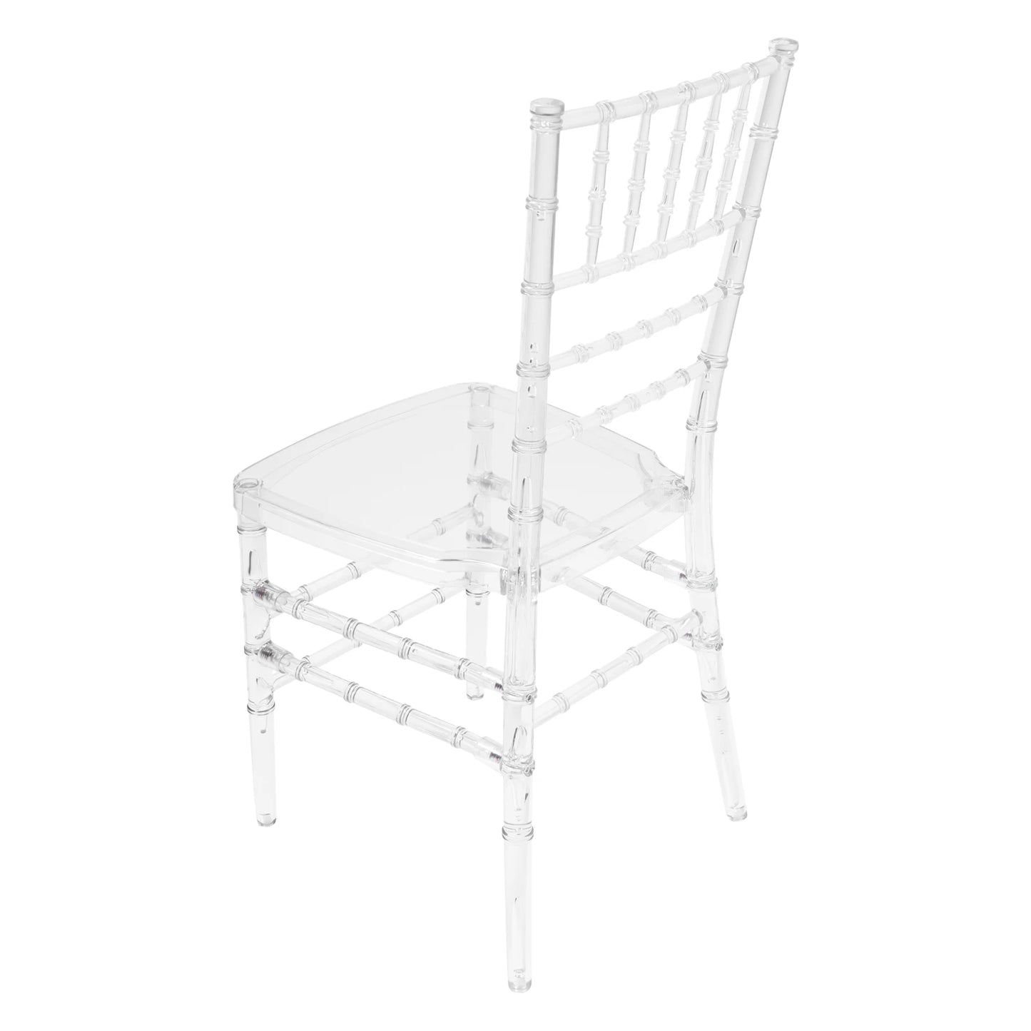 PC Stacking Chairs, 4-piece set Clear Dining Chairs, Elegant Party Event Wedding Chairs 89cm suitable for banquet halls