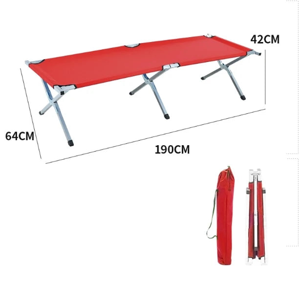 Custom Ultra Lightweight Aluminum Alloy Folding Cot Outdoor Camping Marching Tactical Bed Ultra Wide and Comfortable