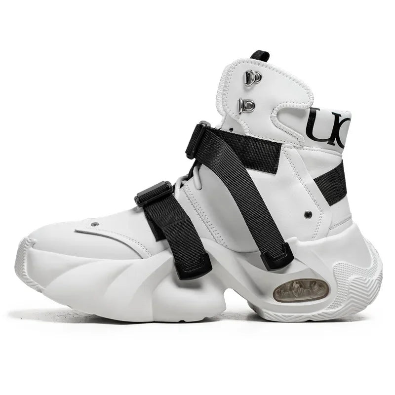 Men's Motorcycle Boots Autumn Winter Trendy All-match Leather Fashion Mans Shoes New High-tops Classic Simple Style Casual Boot