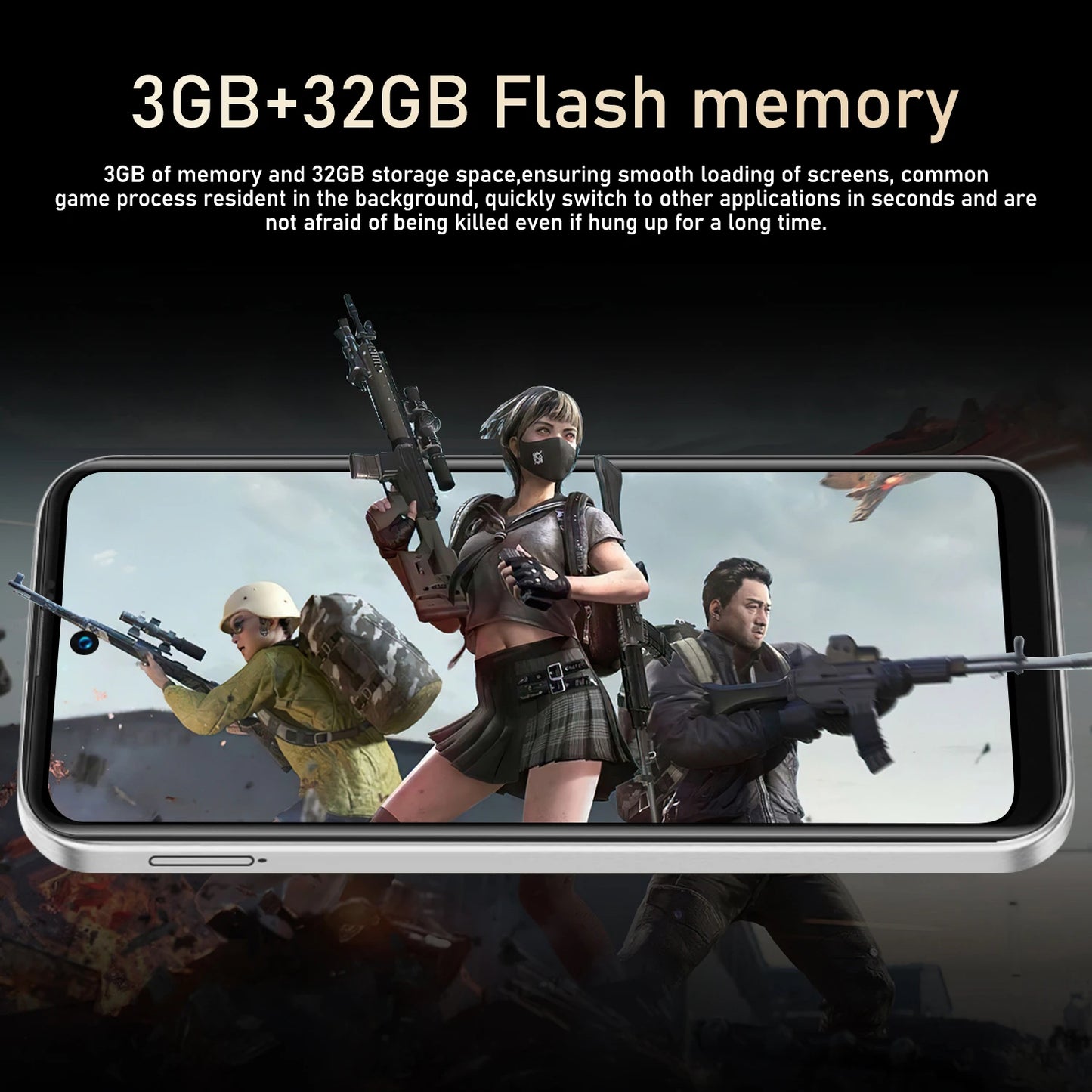 FUFFI 6.56 Inch Smartphone, 4G Network Dual SIM Phone, Android 10.0 Phone with 32GB ROM, Quad Core Processor, 2+2MP Pixels Phone