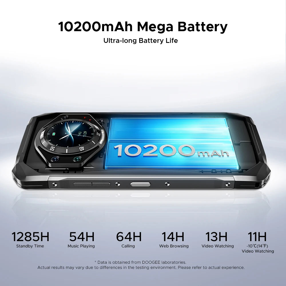 Global Version DOOGEE S119 Rugged Phone 6.72" FHD+ IPS Screen 8GB+512GB 100MP Main Camera 10200mAh battery 33W Android 14 NFC