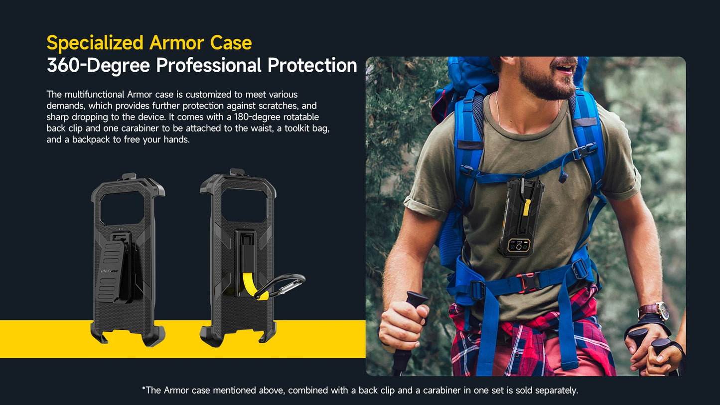 Ulefone Armor 27T 4G THERMAL BY FLIR® Rugged Phone 10600mAh Up to 24GB+256GB 6.78"FHD 120Hz Night Vision Android 14 Smartphone