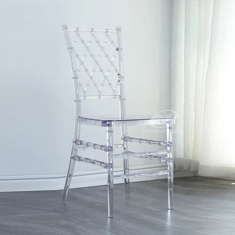 50 Pcs Hot Crystal Chiavari Detachable Clear Acrylic Resin Funiture Wedding Chair For Wedding Moment Or Hotel Party