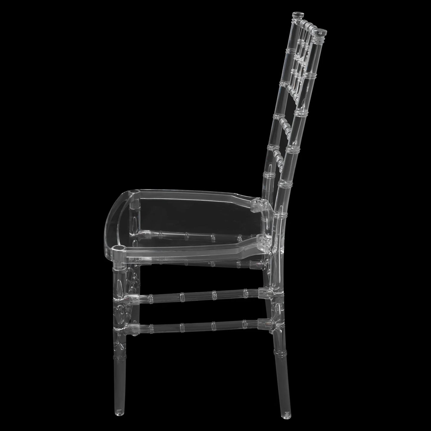 PC Stacking Chairs, 4-piece set Clear Dining Chairs, Elegant Party Event Wedding Chairs 89cm suitable for banquet halls