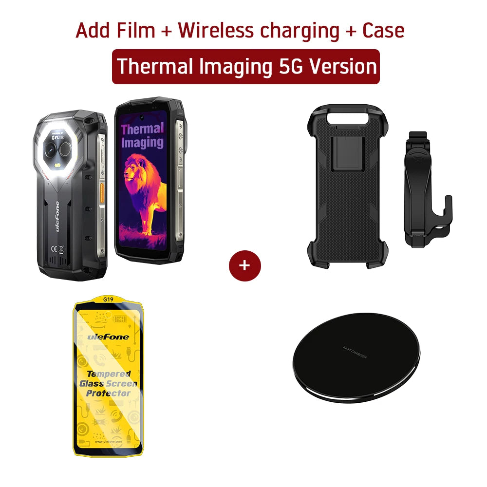 【World Premiere】Ulefone Armor Mini 20T Pro 5G 4.7" Display Rugged Phone LED Light Android 14 Smartphone 6200mAh 16GB+256GB 33W