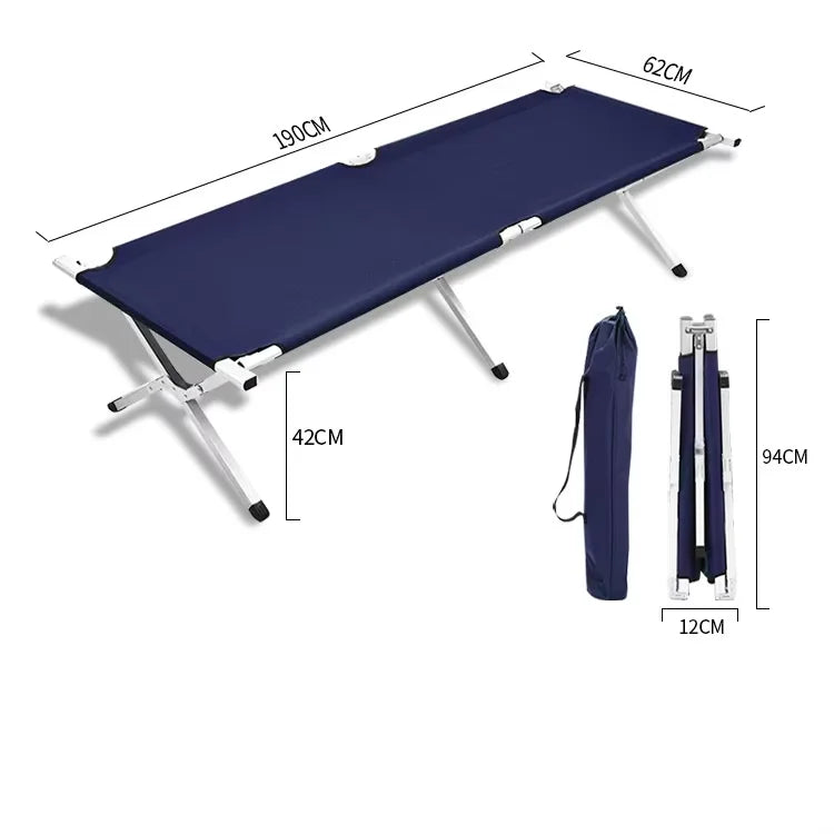 Custom Ultra Lightweight Aluminum Alloy Folding Cot Outdoor Camping Marching Tactical Bed Ultra Wide and Comfortable