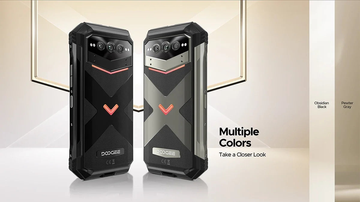 DOOGEE V Max Plus 5G Rugged Smartphone 36GB(16+20) 512GB 22000mAh 200MP Camera 6.58" 120Hz Android 14 Cellphone