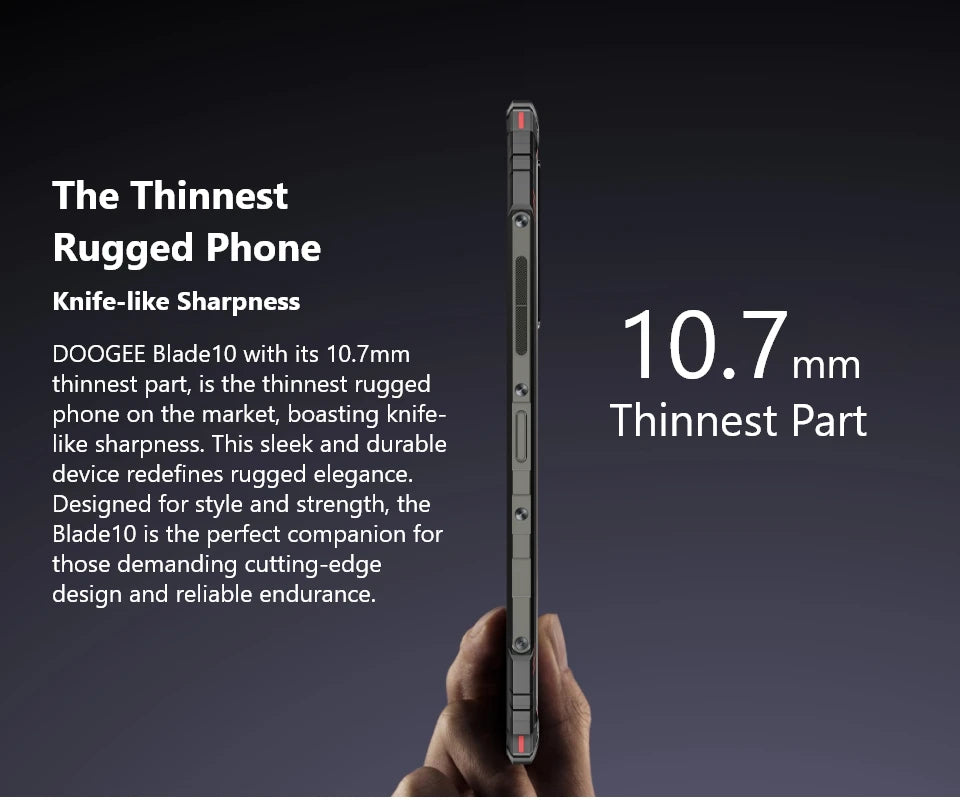 DOOGEE Blade10 Rugged Phone 6.56 Inch 90Hz IPS Display 9GB(4+5) 128GB Octa Core 16MP Main Camera 5150mAh Android 14 Face Unlock