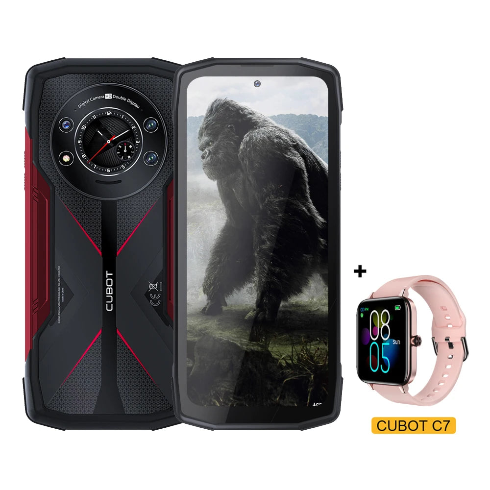 Cubot KingKong Star Waterproof Rugged 5G, 24GB(12GB+12GB) RAM, 256GB ROM, 6.78" 2K Screen,100MP Camera, 10600mAh, 33W Charge,NFC