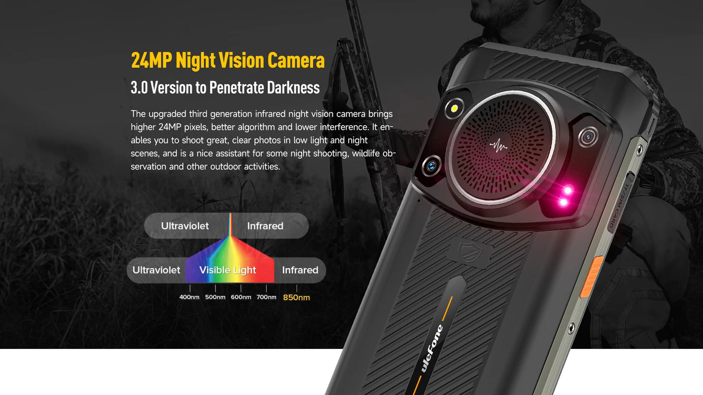 (2023 New) Ulefone Armor 21 Smartphone, G99 Android 13, 16GB RAM, 256GB ROM, Rugged Phone, 64MP, 9600mAh, Mobile phone, Global