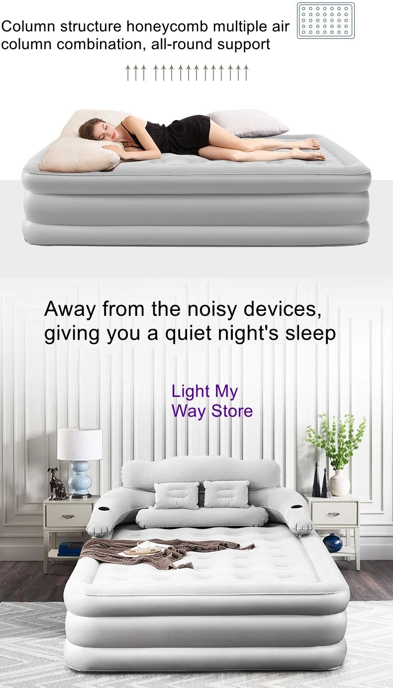 Home Inflatable Mattress Outdoor Air Mattress Single Foldable Inflatable Lazy Bed Inflatable Bed