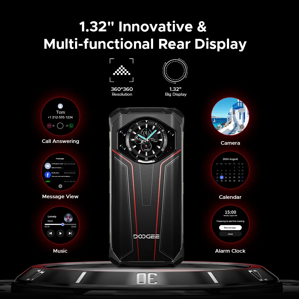 Global Version DOOGEE S119 Rugged Phone 6.72" FHD+ IPS Screen 8GB+512GB 100MP Main Camera 10200mAh battery 33W Android 14 NFC