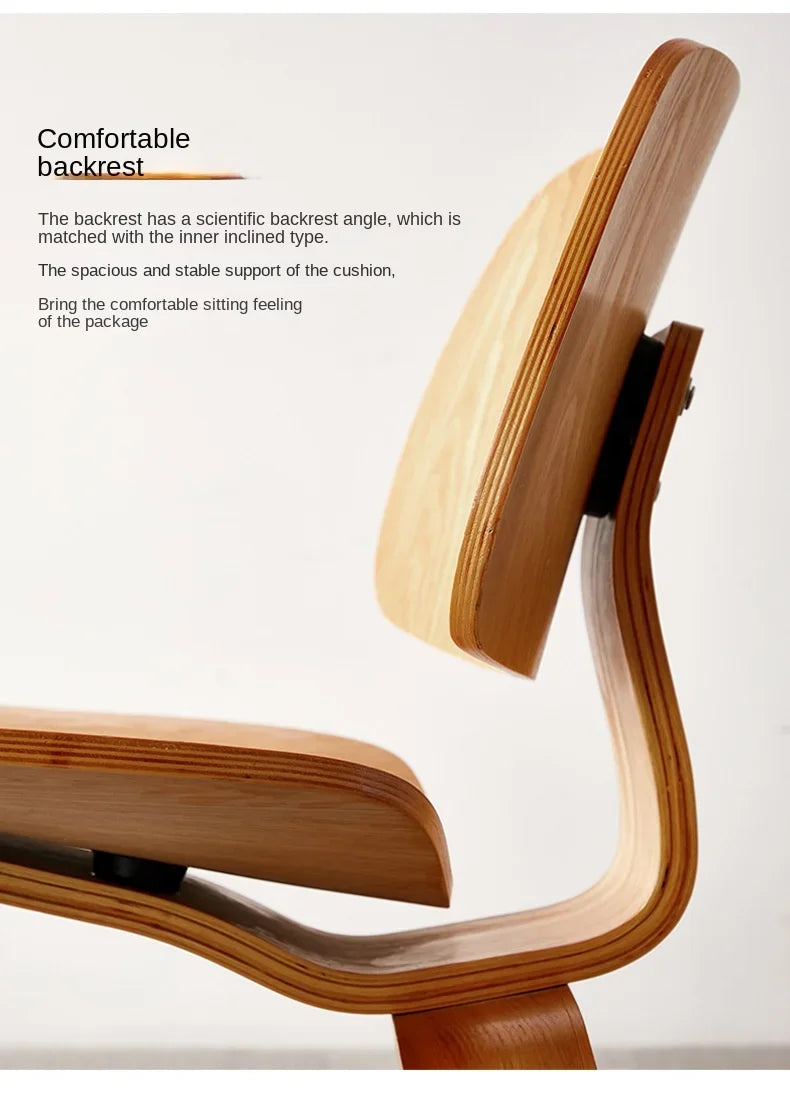 Modern Plywood Simple Leisure Chair Armchair Wood Legs Natural Living Room Japanese Chair Accent Chairs Home Furniture