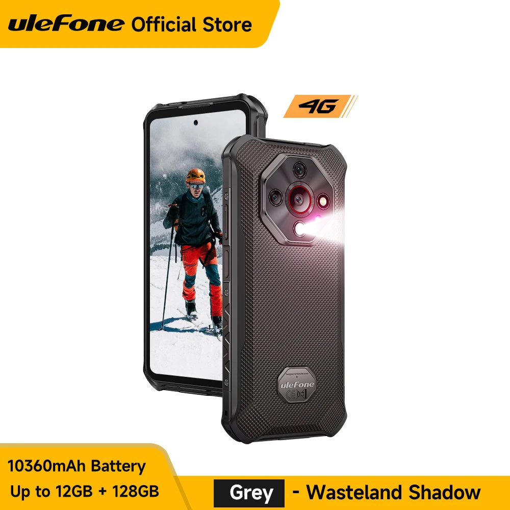 【World Premiere】Ulefone Armor X16 4G Rugged Phone 10360mAh Battery 128 GB ROM 120Hz 6.56"NFC Android 15 Smartphone Night Camera