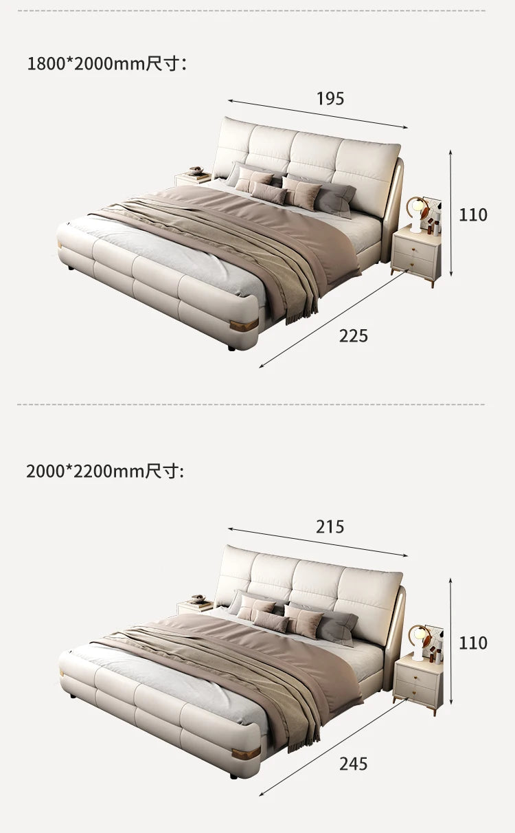 180x200cm Headboard frames and bed bases tatami super king frame royal bedroom furniture set luxury Bed table king size bed
