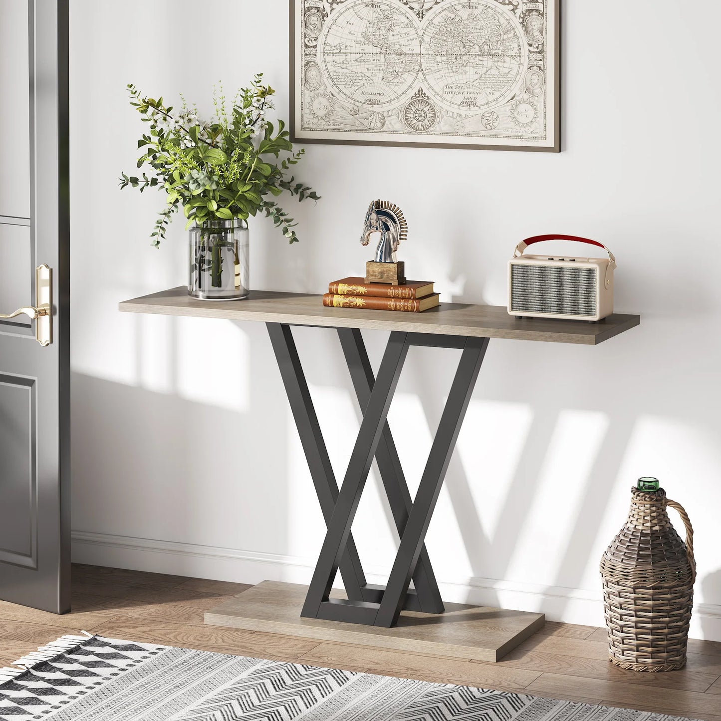Tribesigns 43 Inch Console Table Industrial Entryway Hallway Table Living Room Furniture