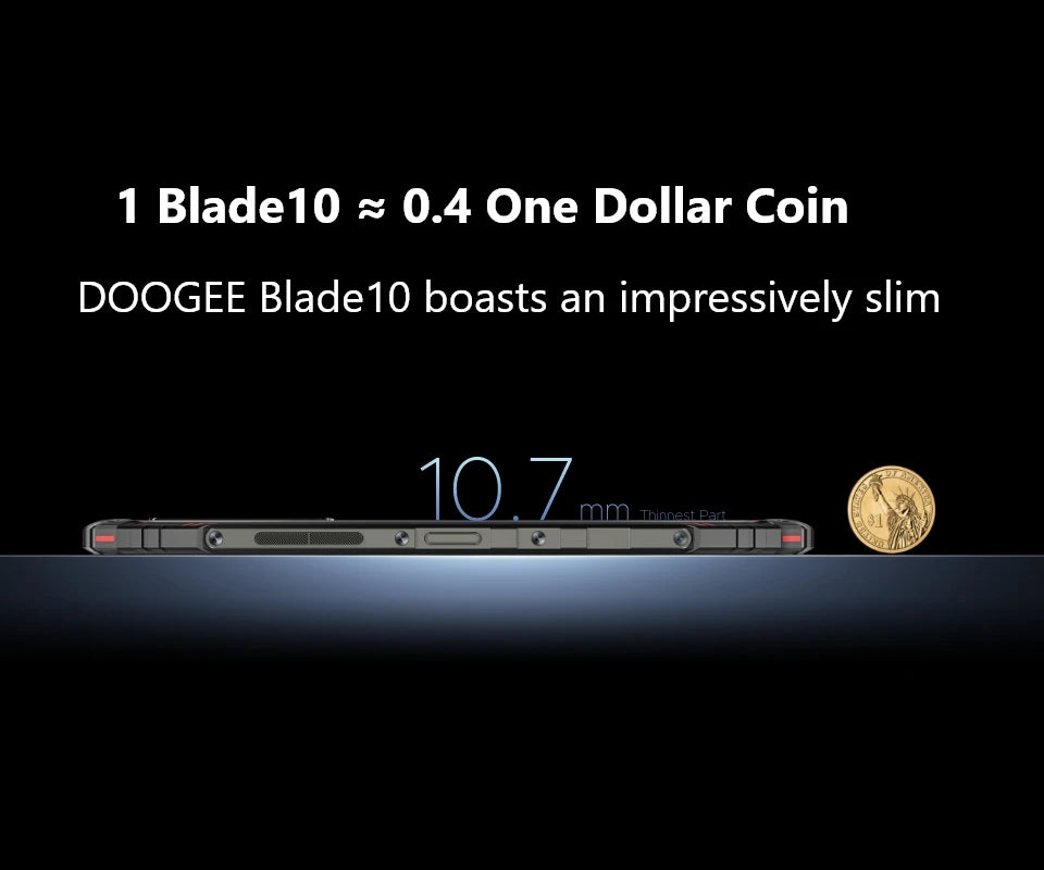 DOOGEE Blade10 Rugged Phone 6.56 Inch 90Hz IPS Display 9GB(4+5) 128GB Octa Core 16MP Main Camera 5150mAh Android 14 Face Unlock