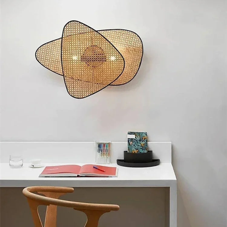 Japanese Wabi Sabi Art LED Pendant Lights Nordic Luxury Bamboo Rattan Lamp for Living Dining Bed Room Home Decoration Chandelier