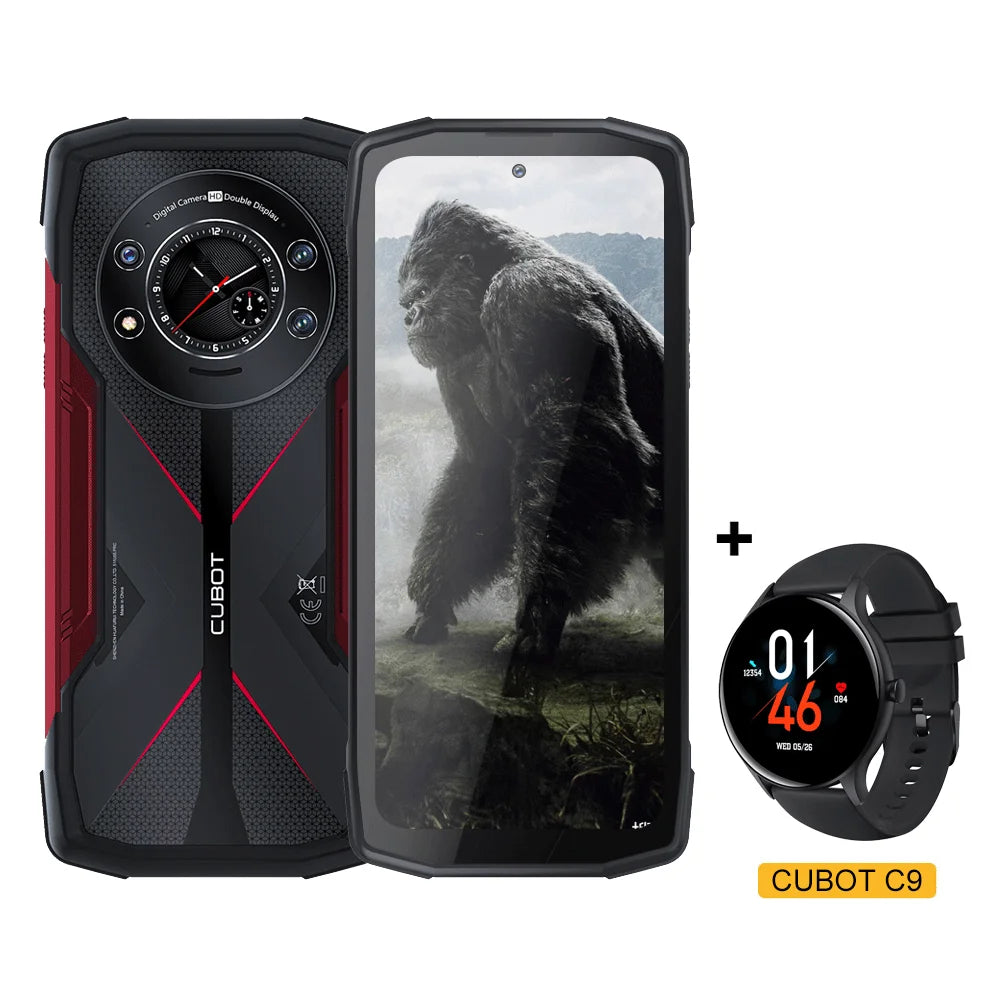 Cubot KingKong Star Waterproof Rugged 5G, 24GB(12GB+12GB) RAM, 256GB ROM, 6.78" 2K Screen,100MP Camera, 10600mAh, 33W Charge,NFC