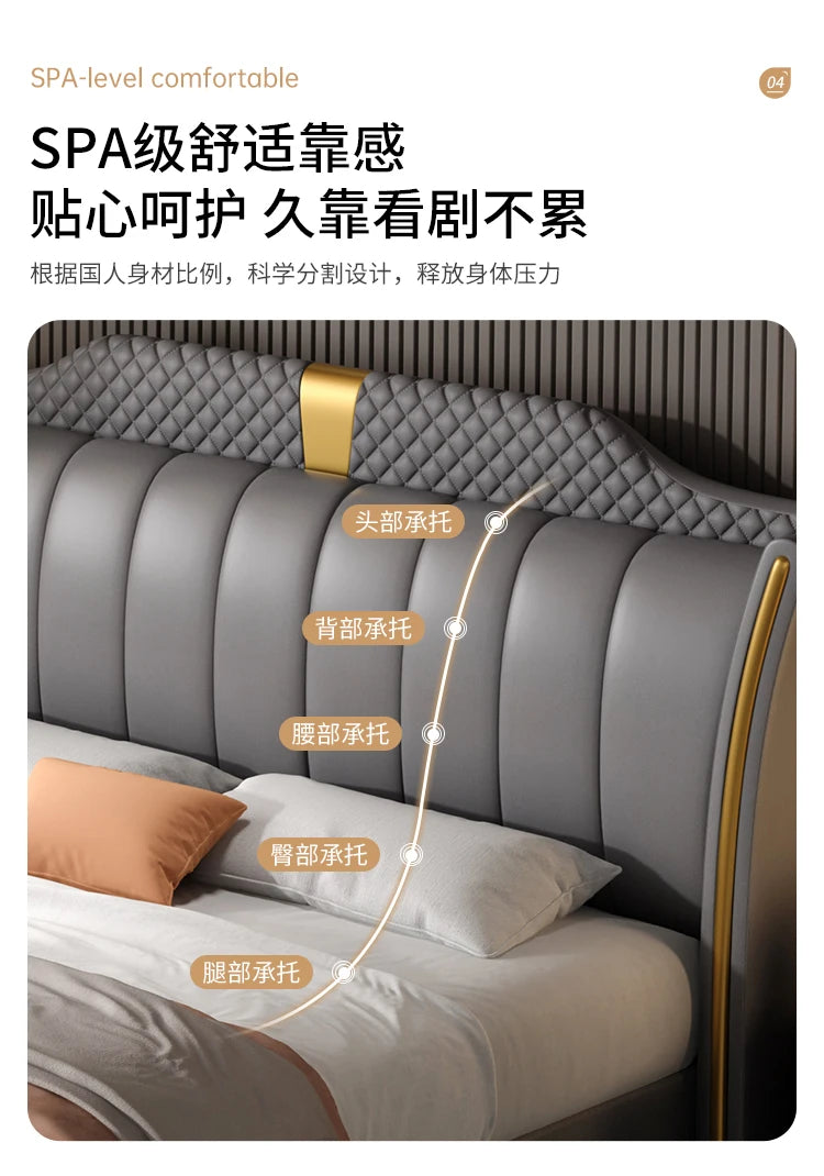 180X200cm home furniture Bed table luxury king size Base beds and frames double beds king size bed frames with head board