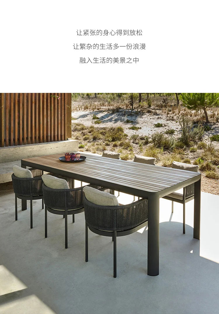 Leisure Balcony Garden Chair Coffee Table Outdoor Modern Living Room Garden Chair Hotel Aluminum Furniture Silla De Jardín MHHYY