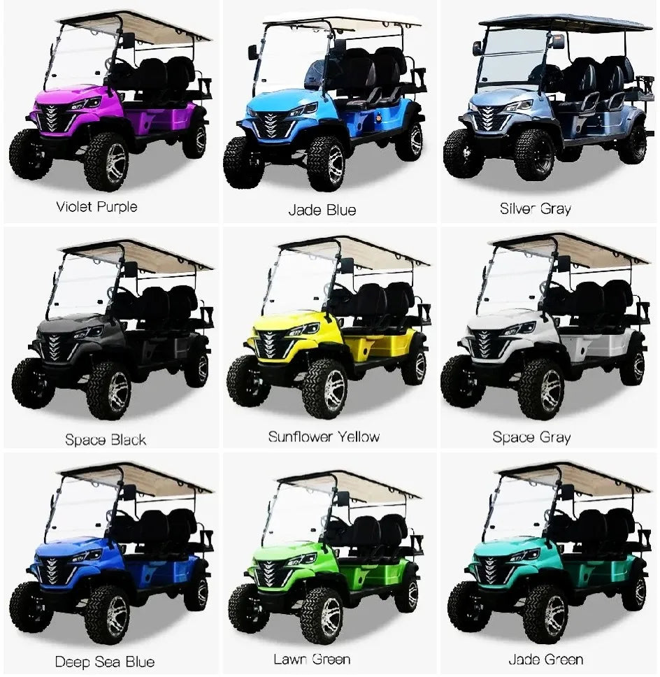 2/4/6/8 Seats Hunting Golf Cart Street Legal Electric off Road Golf Carts Car Buggy Golf Scooter Gocart