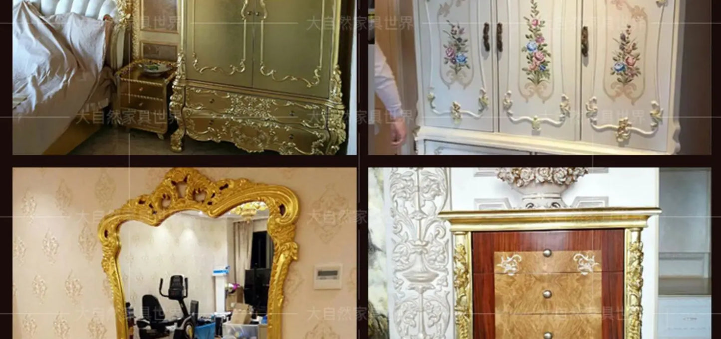 European Luxury Double Bed Carving Court Queen Lounge Bedroom Bed Design Aesthetics Comfortable Wedding Muebles Home Furniture