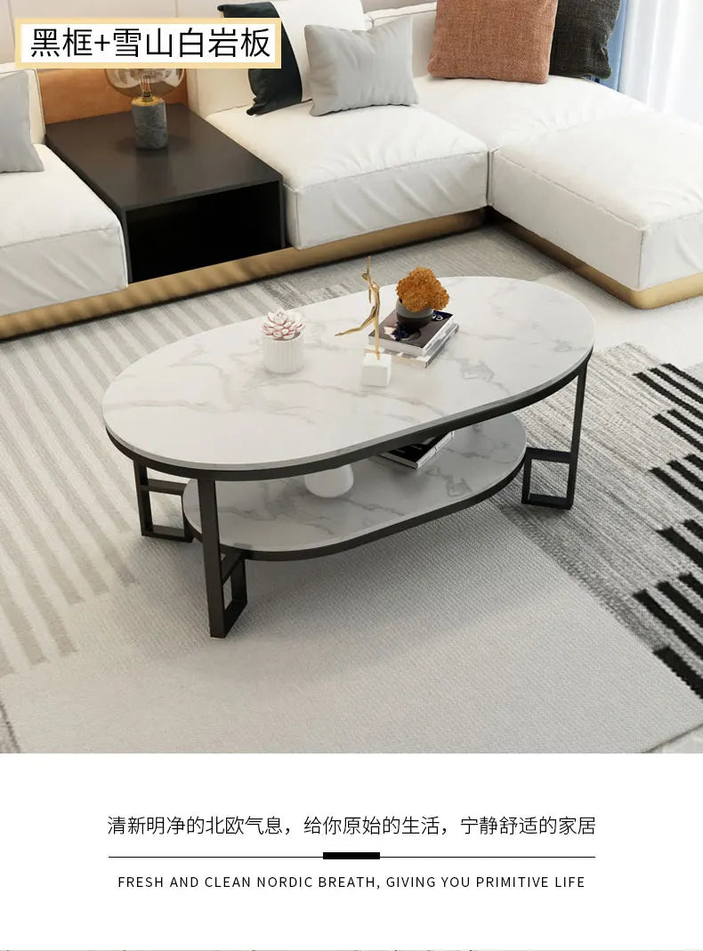 Mid Century Modern Coffee Table Trendy Classic Oval Nordic Coffee Table Aesthetic Beauty Table Basse De Salon Home Furniture