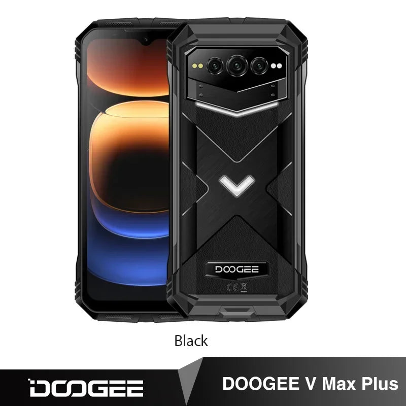 DOOGEE V Max Plus 5G Rugged Smartphone 36GB(16+20) 512GB 22000mAh 200MP Camera 6.58" 120Hz Android 14 Cellphone