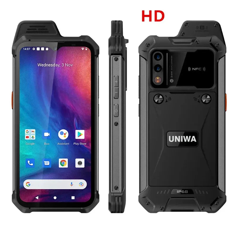 UNIWA W888 ATEX Explosion Battery European Union Certification IP68 4G Rugged Smartphone 4GB+64GB HD/FHD Screen Mobile Phone