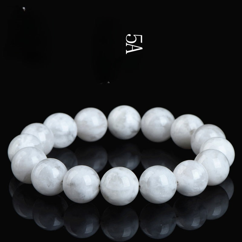 Natural Blizzard Snowflake Round Beads Women's Bracelet
