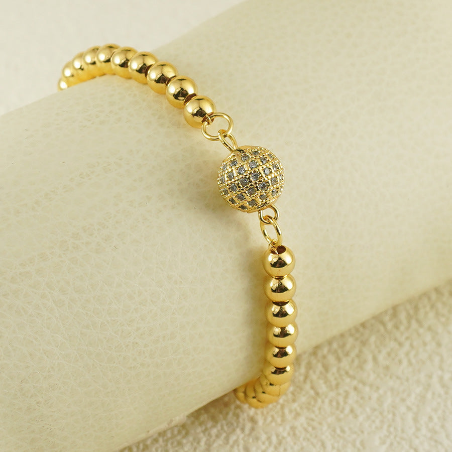 Copper Bracelet With Zircon Arabic Style Exquisite Daily Ornament Jewelry Accessories