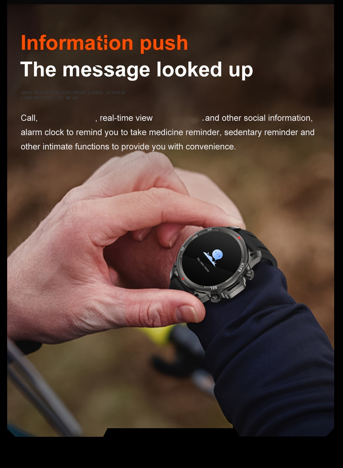 OHUGNA 2024 New GPS Motion Trajectory Smart Watch For Men LED Lighting 360*360 HD Screen AI Voice Wireless Call NFC Smartwatch, Compass Sport Fitness Tracker Watches Outdoor Sports Smart Watch For Men Father's Day Gift