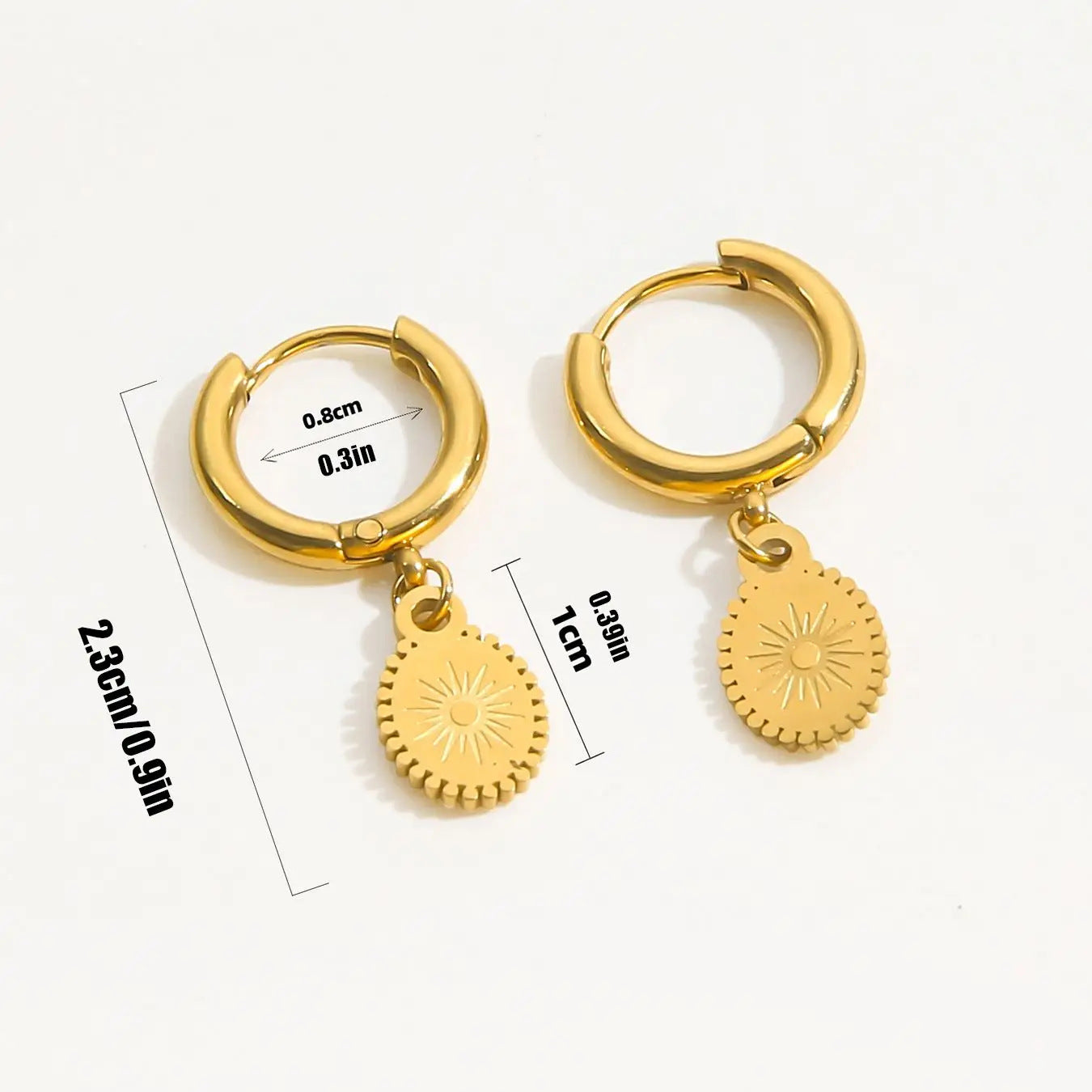 Summer All-match Ear Button Non-fading High-grade Earrings