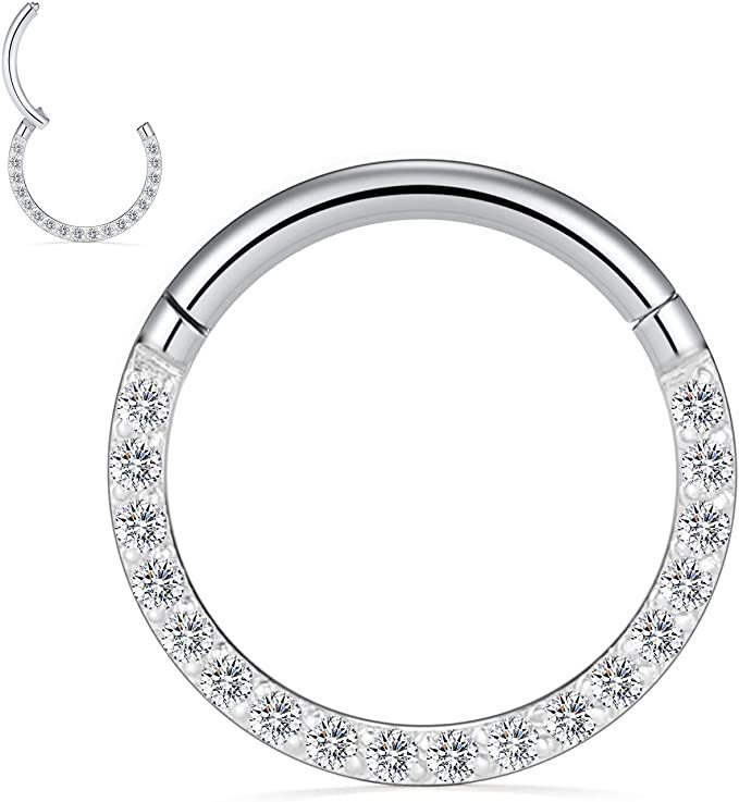 Stainless Steel Nose Ring Diamond Nose Ring Seamless Ring Multifunctional