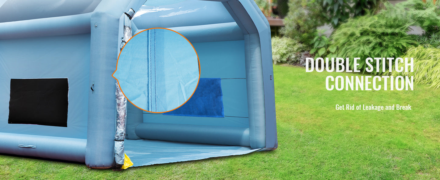 SucceBuy Inflatable Paint Booth with Blowers Inflatable Spray Booth Powerful Spray BoothCar Paint Tent Air Filter System