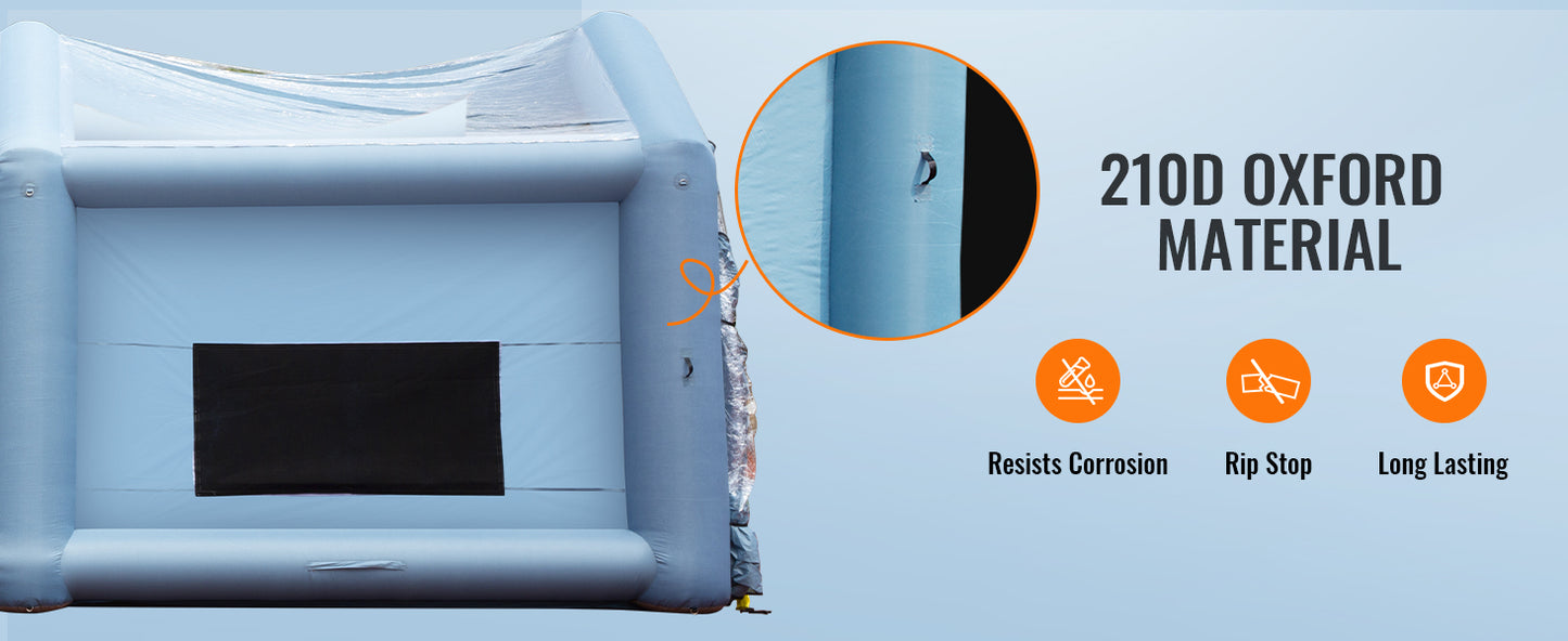 SucceBuy Inflatable Paint Booth with Blowers Inflatable Spray Booth Powerful Spray BoothCar Paint Tent Air Filter System