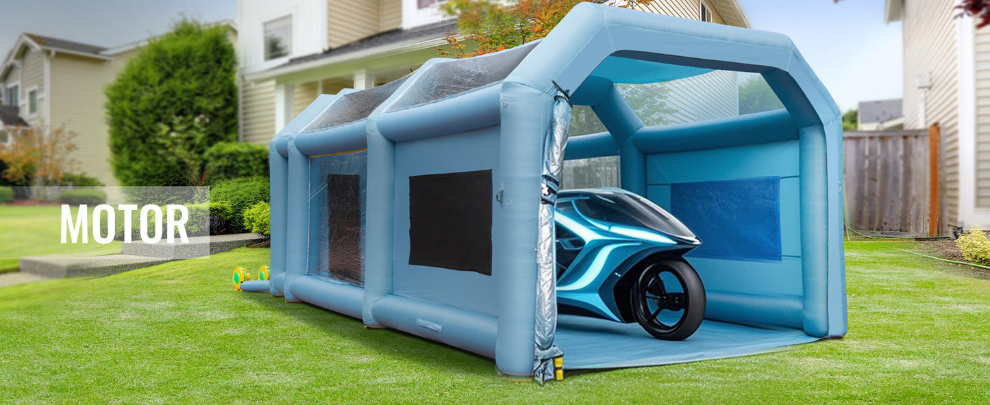 SucceBuy Inflatable Paint Booth with Blowers Inflatable Spray Booth Powerful Spray BoothCar Paint Tent Air Filter System