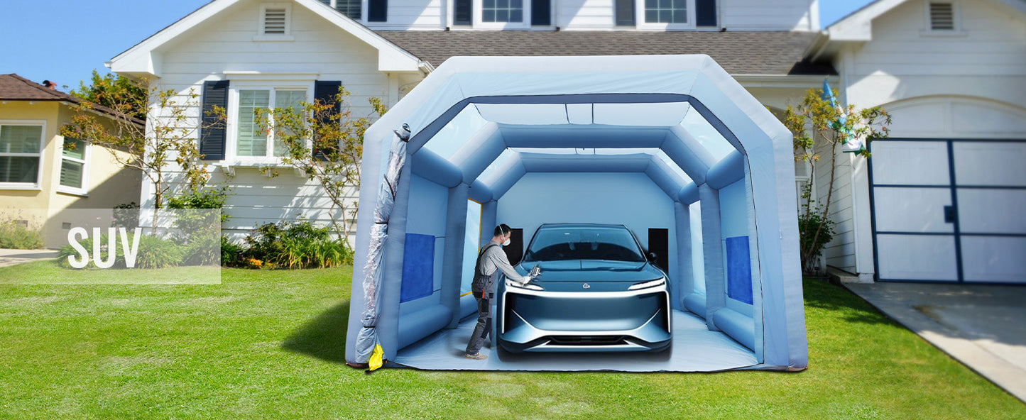 SucceBuy Inflatable Paint Booth with Blowers Inflatable Spray Booth Powerful Spray BoothCar Paint Tent Air Filter System